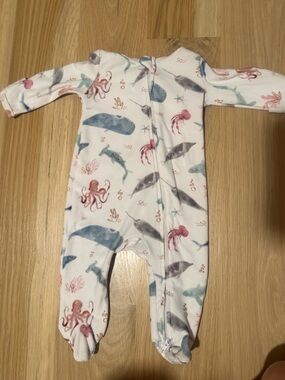 Caden Lane White Footed One-Piece with Sea Creatures
